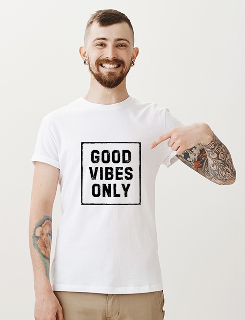 Good Vibes Only Graphic T-Shirt – Spread Positivity
