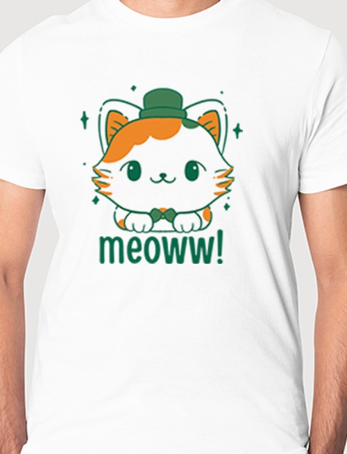 Meoww! Cute Cat Graphic T-Shirt – Adorable & Fun