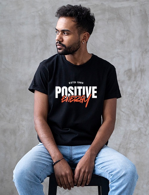 Positive Energy Graphic T-Shirt – Stay Motivated & Stylish