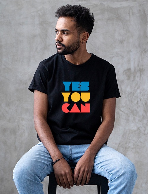 Yes You Can Graphic T-Shirt – Motivational & Bold